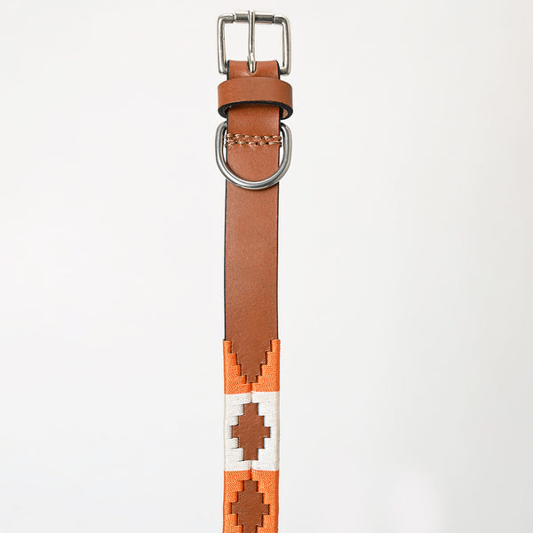 BEG105-Western Leather Dog Collar