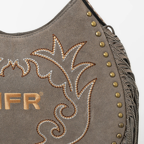 ADBGA1476DNFR American Darling Embroidered Suede Western Hobo Shoulder Bag