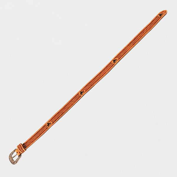 Official PRCA & NFR Licensed Collection®️ Natural Tan Genuine Leather Belt