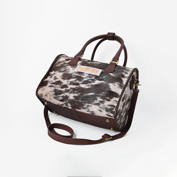 Official PRCA & NFR Licensed Collection®️ Hair-on-Hide & Genuine Leather Speedy Bag