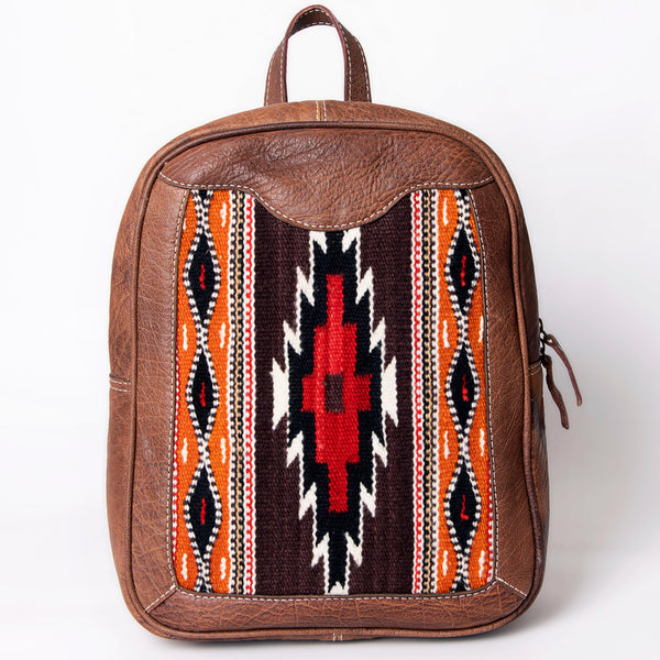 ADBG1011 American Darling Handwoven Saddle Blanket Leather Backpack