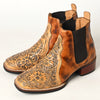 LC-ADFT169-9 Hand Tooled Genuine Western Leather Riding Ankle Boot