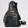 SWC149 Studded Leather Sling Bag