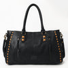 ADBGM127 Distressed Leather Tote Bag - Western Whipstitch Handbag with Crossbody Strap