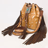 ADBG1272 American Darling Hair-On Cowhide Bucket Bag -Western Fringe Purse