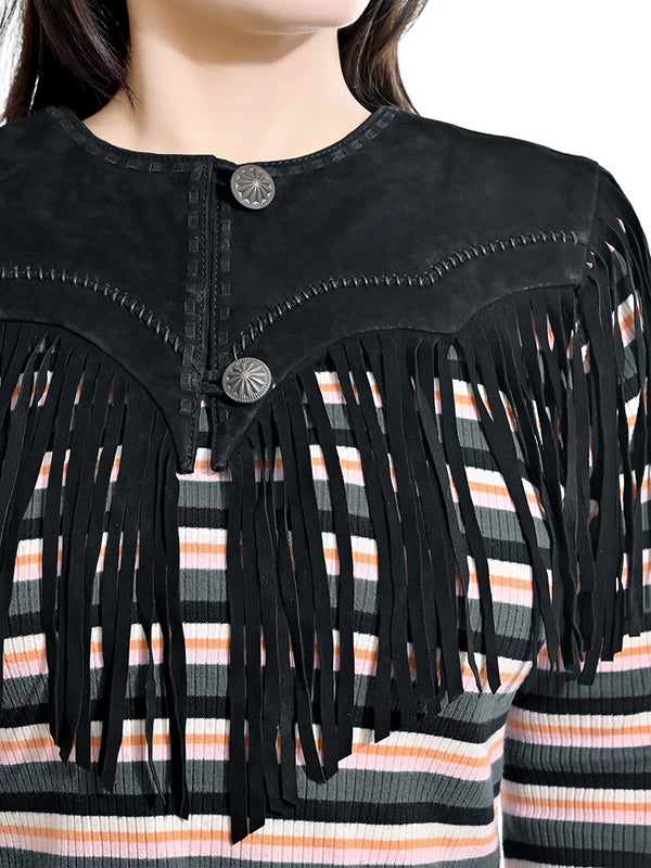 ADDR024 American Darling Western Suede Fringe Shoulder Wrap Capelet