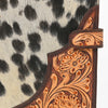 ADBG1040 American Darling Hair-on Cowhide Floral Tooled Leather Western Portfolio