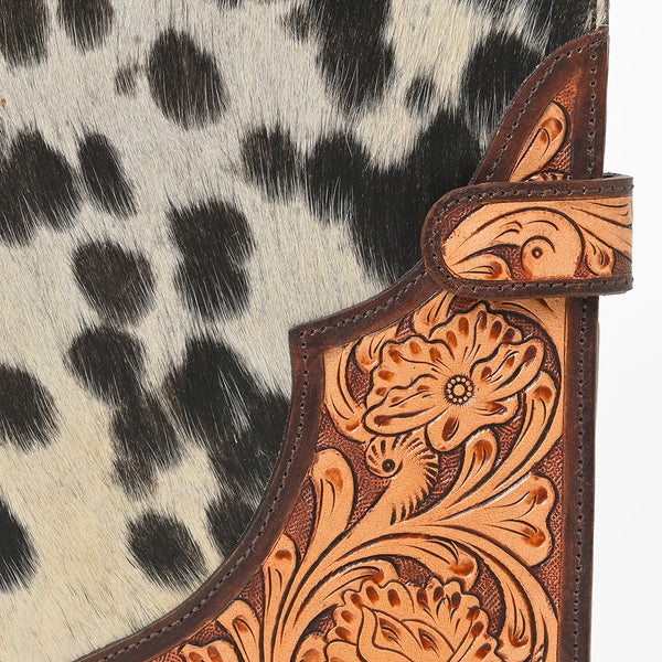 ADBG1040 American Darling Hair-on Cowhide Floral Tooled Leather Western Portfolio