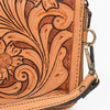 ADBG1140 American Darling Hand-Tooled Western Leather Clutch Bag - Genuine Carved Artisan Women Wristlet