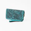 ADBG1140 American Darling Hand-Tooled Western Leather Clutch Bag - Genuine Carved Artisan Women Wristlet