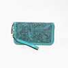 ADBG1140 American Darling Hand-Tooled Western Leather Clutch Bag - Genuine Carved Artisan Women Wristlet