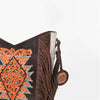 ADBG1219 American Darling Hand-Tooled Hair-On Cowhide Western Leather Fringe Crossbody Bag