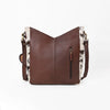 ADBG1219 American Darling Hand-Tooled Hair-On Cowhide Western Leather Fringe Crossbody Bag