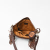 ADBG1219 American Darling Hand-Tooled Hair-On Cowhide Western Leather Fringe Crossbody Bag