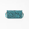 ADBG1228 American Darling Western Hand-Tooled Leather Clutch Bag with Floral Carving