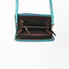 ADBG1228 American Darling Western Hand-Tooled Leather Clutch Bag with Floral Carving