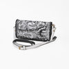 ADBG1228 American Darling Western Hand-Tooled Leather Clutch Bag with Floral Carving