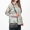 ADBG1228 American Darling Western Hand-Tooled Leather Clutch Bag with Floral Carving