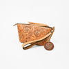 ADBG1234 American Darling Hand-Tooled Western Leather Wristlet Bag - Genuine Floral Carved Women Clutch