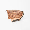 ADBG1234 American Darling Hand-Tooled Western Leather Wristlet Bag - Genuine Floral Carved Women Clutch