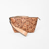 ADBG1234 American Darling Hand-Tooled Western Leather Wristlet Bag - Genuine Floral Carved Women Clutch