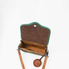 ADBG1475 American Darling Western Genuine Leather Small Cross Body Bag with Hand-Tooled Floral Design