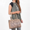 ADBG1483 American Darling Hand-Tooled Leather Duffel Bag | Floral Carved Travel Carryall