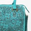 ADBG1483 American Darling Hand-Tooled Leather Duffel Bag | Floral Carved Travel Carryall