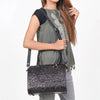 ADBG1483 American Darling Hand-Tooled Leather Duffel Bag | Floral Carved Travel Carryall