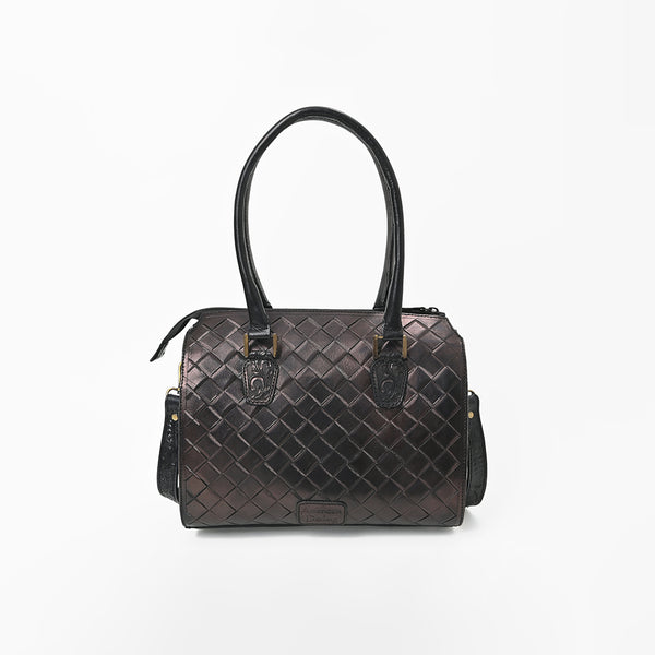 ADBG1483 American Darling Hand-Tooled Leather Duffel Bag | Floral Carved Travel Carryall