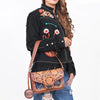ADBG1507 American Darling Hand-Tooled Western Leather Clear Bag Genuine Tooled Floral Crossbody