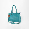 ADBG1553 American Darling Western Genuine Suede Leather Tote Bag with Buck Stitching Handcrafted Everyday Tote