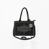 ADBG1553 American Darling Western Genuine Suede Leather Tote Bag with Buck Stitching | Handcrafted Everyday Tote