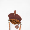 ADBG1806 American Darling Hand Tooled Floral & Cowhide Small Cross Body Bag
