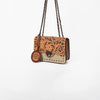 ADBG1808 American Darling Hand Tooled Floral & Genuine Suede Leather Western Cross Body Bag
