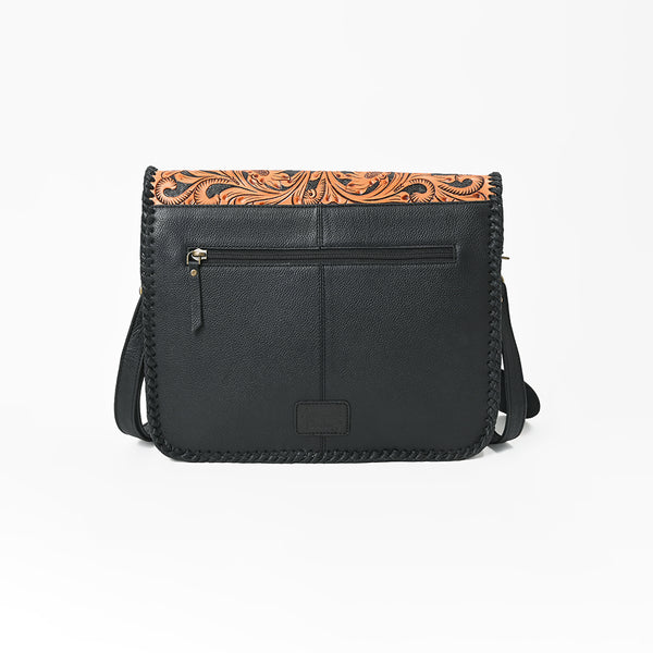 ADBG1839 American Darling Hand Tooled Hair On Hide Genuine Leather Crossbody