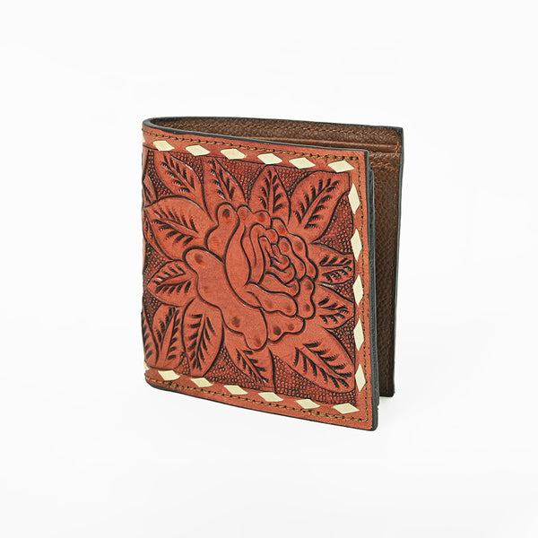 ADBG1847 American Darling Hand Tooled Genuine Leather Floral Bifold Wallet