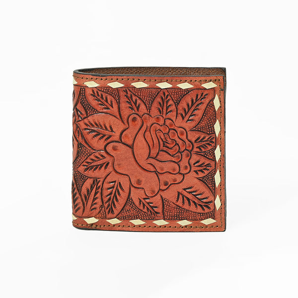 ADBG1847 American Darling Hand Tooled Genuine Leather Floral Bifold Wallet