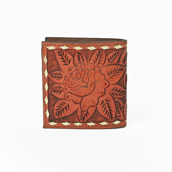 ADBG1847 American Darling Hand Tooled Genuine Leather Floral Bifold Wallet