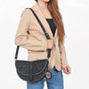 ADBG1859 American Darling Artisan Floral Embossed Leather Small Crossbody Saddle Purse
