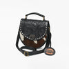 ADBG1861 American Darling Hand Tooled Hair On Genuine Leather Saddle Messenger Bag