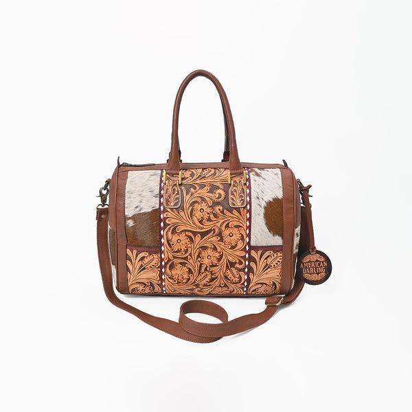 ADBG1878 Speedy Hand Tooled Hair onGenuine Leather Women Bag