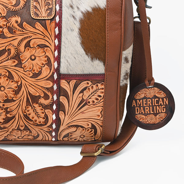 ADBG1878 Speedy Hand Tooled Hair onGenuine Leather Women Bag