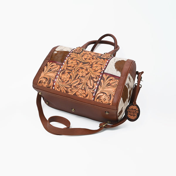 ADBG1878 Speedy Hand Tooled Hair onGenuine Leather Women Bag