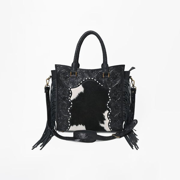 ADBG1889 Tote Hand Tooled Hair on Genuine Leather Women Bag