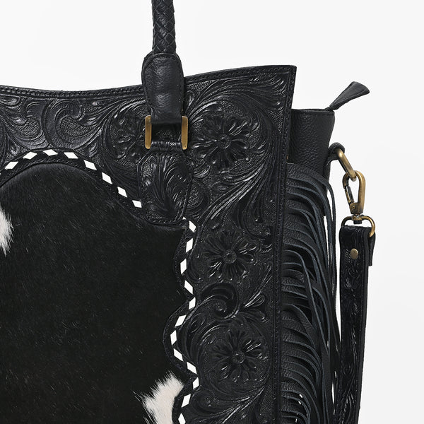 ADBG1889 Tote Hand Tooled Hair on Genuine Leather Women Bag