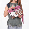 ADBG1894 Clutch Hand Tooled Hair on Genuine Leather Women Bag