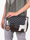ADBG1949 American Darling Hair On Hide Quilted Leather Chain Strap Crossbody Bag