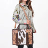 ADBG230 American Darling Western Tote Bag - Handcrafted Hair-On Cowhide & Hand-Tooled Leather
