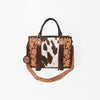 ADBG230 American Darling Western Tote Bag - Handcrafted Hair-On Cowhide & Hand-Tooled Leather